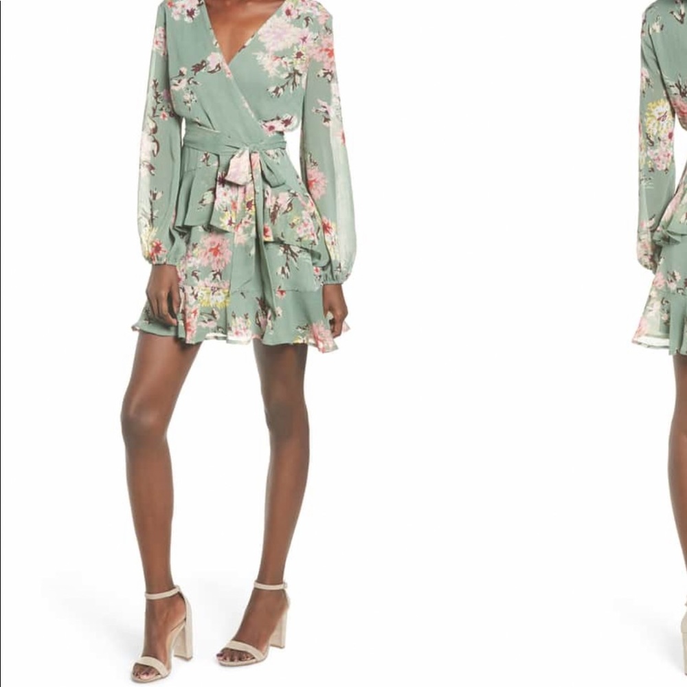 Love, Fire Nordstrom Tiered Wrap Dress